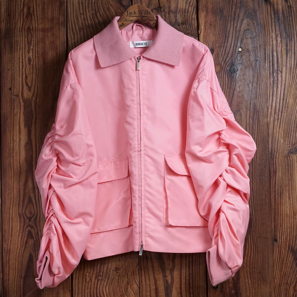 Birrot 셔링 봄버 자켓 상품이미지1