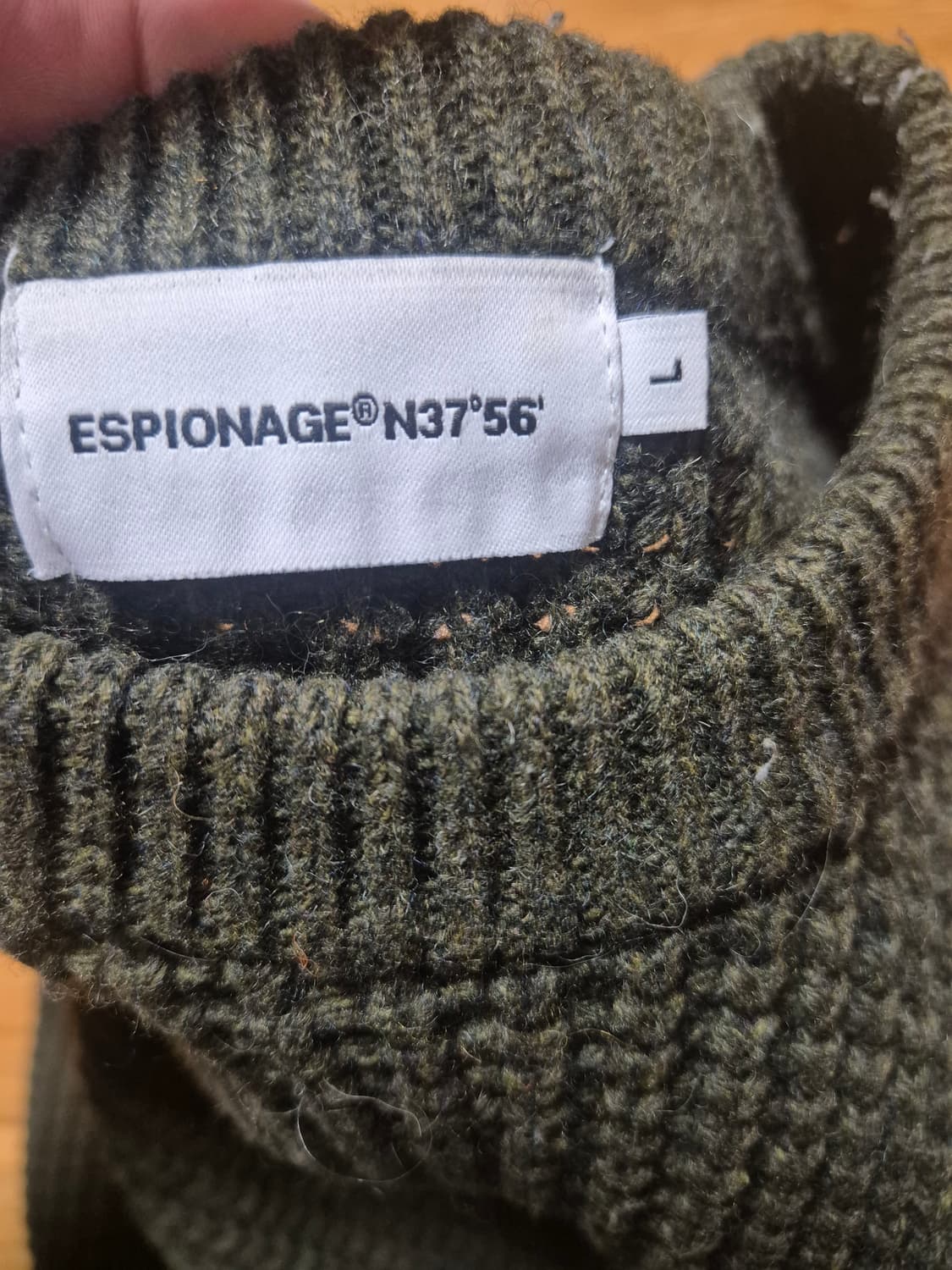 에스피오나지 와플 니트 올리브 상품이미지5