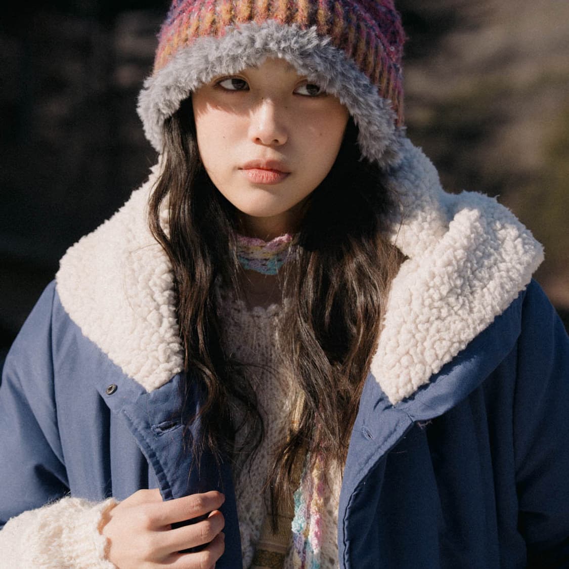 브릭 레드 윈터 버킷햇 상품이미지3