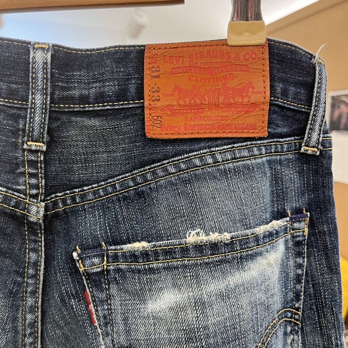 리바이스 빈티지 일본판 데미지 아메카지 데님팬츠 31인치 C10366 상품이미지5