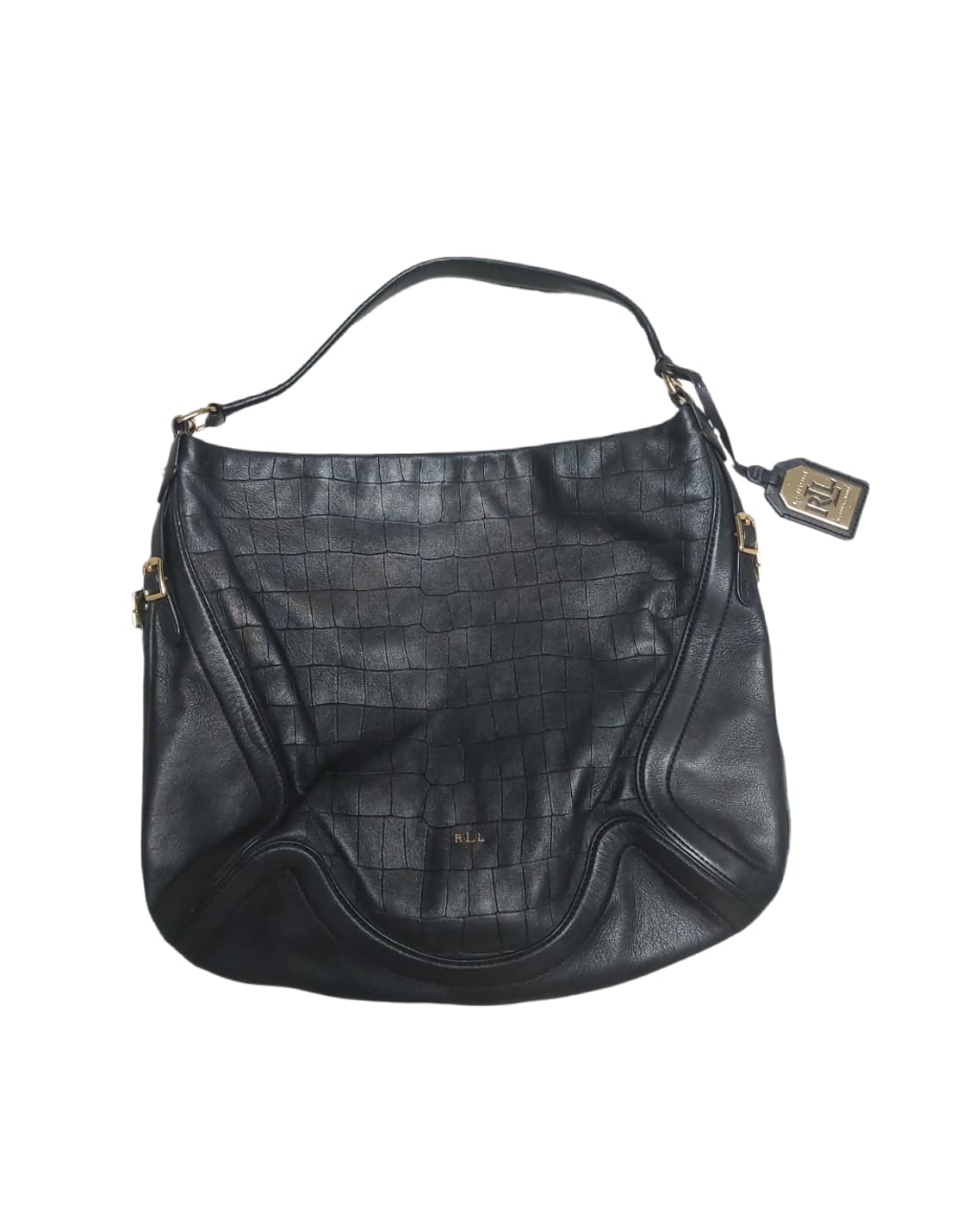 로렌랄프로렌 블랙 레더 숄더백 상품이미지1