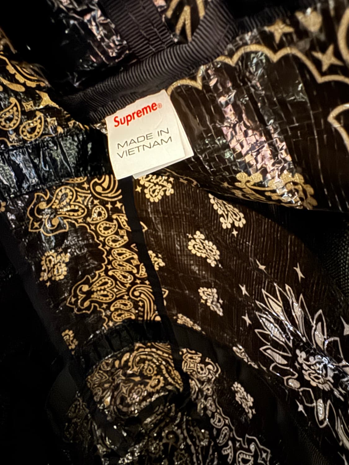 [OS]슈프림 반다나 타프 스몰 더플백 블랙 - 21SS 상품이미지6