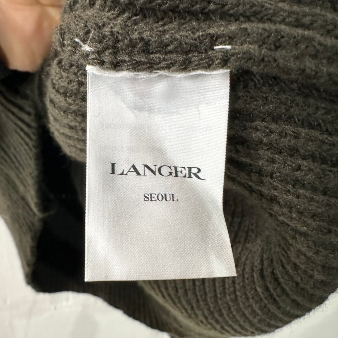 LANGER 랑거 오버핏 반집업 니트 상품이미지5