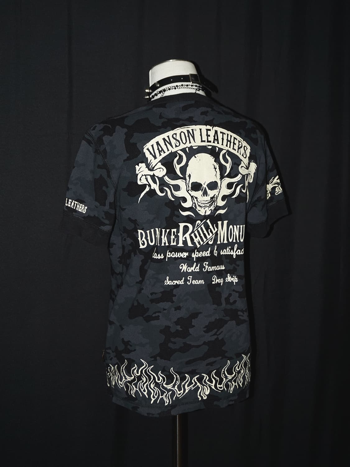 (vanson) punk skull camo t  상품이미지7