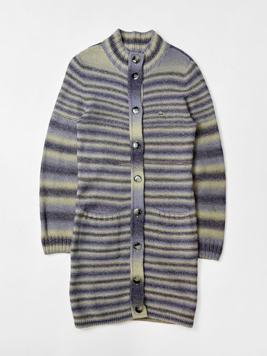 라코스테 Y2K 퍼플 아이코닉 롱 니트 가디건 PN5126 상품이미지1