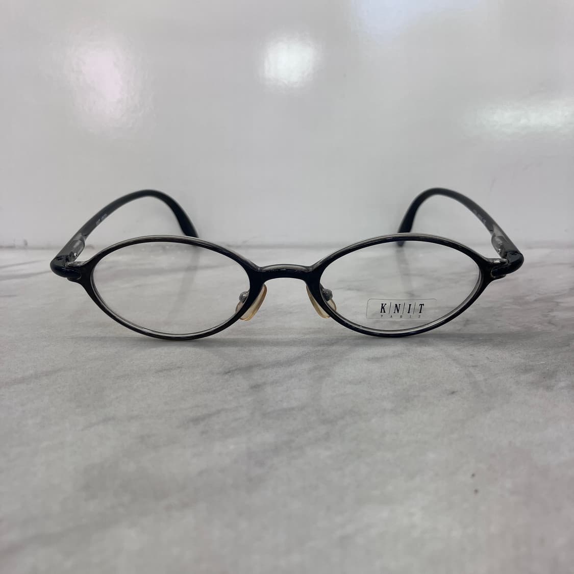 D99 KNIT 빈티지 블랙 오벌 뿔테 안경 상품이미지6