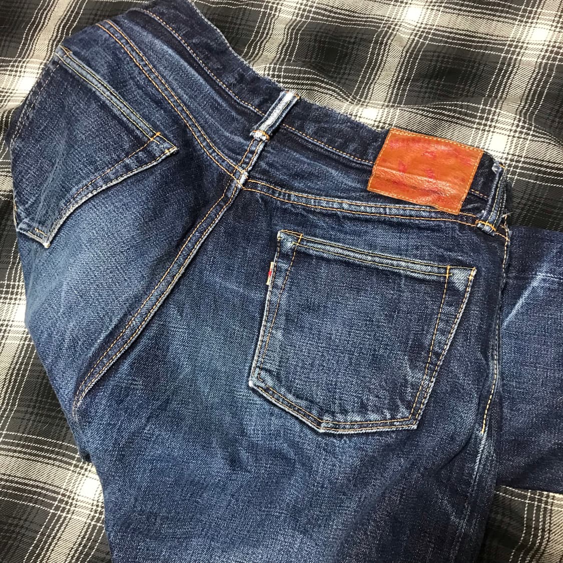 재팬 momotaro 핑크 셀비지 데님 슬림 스트레이트 30 상품이미지7