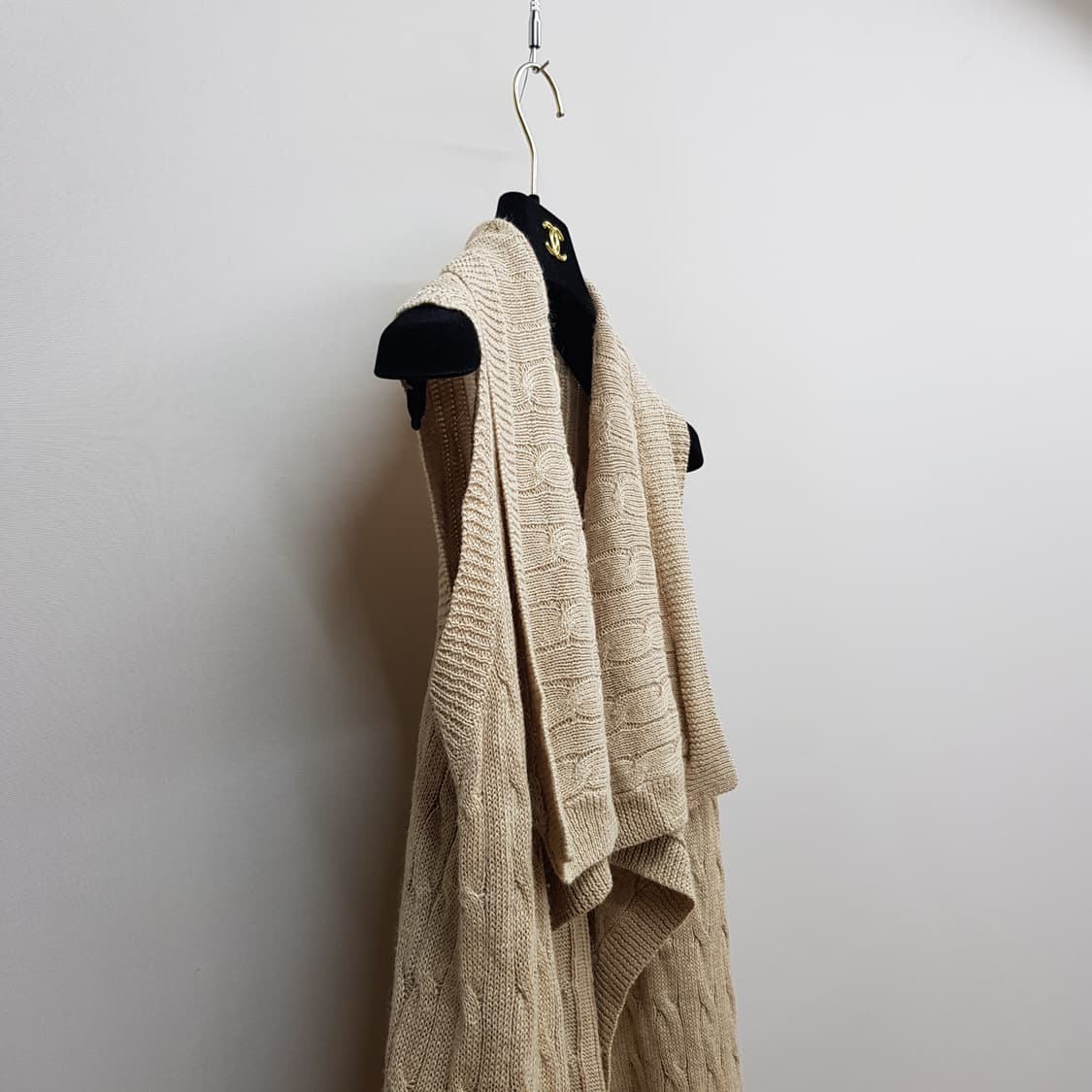 폴로 랄프로렌 케이블 니트 숄카라 롱 베스트 S사이즈 상품이미지3