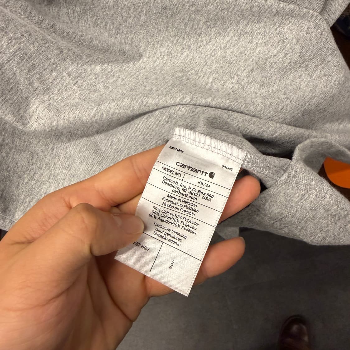 새상품 칼하트 오리지널 데드스탁 스몰 로고 반팔 티셔츠 N1809 상품이미지9