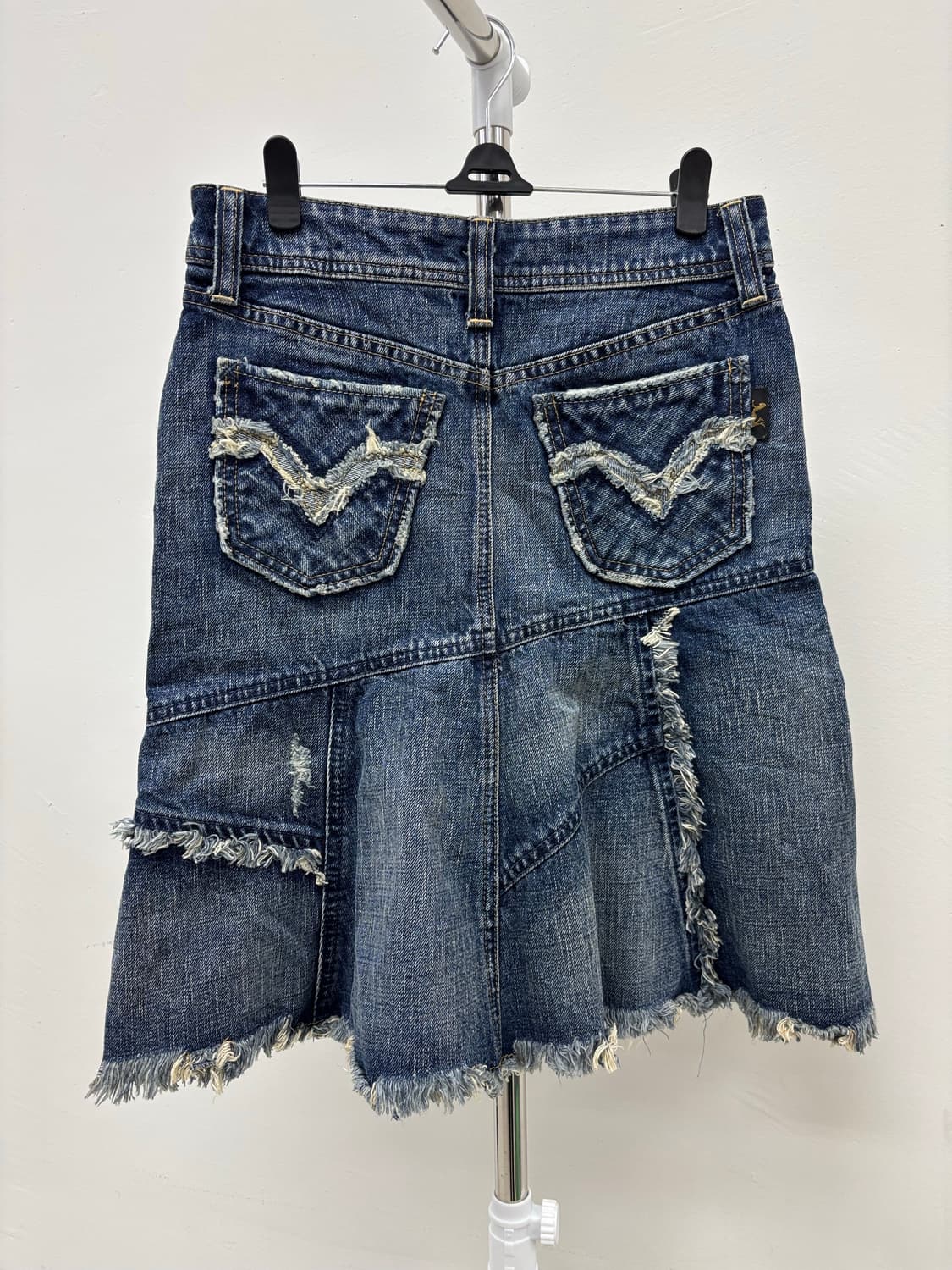 빈티지 데님 미디 스커트 상품이미지4