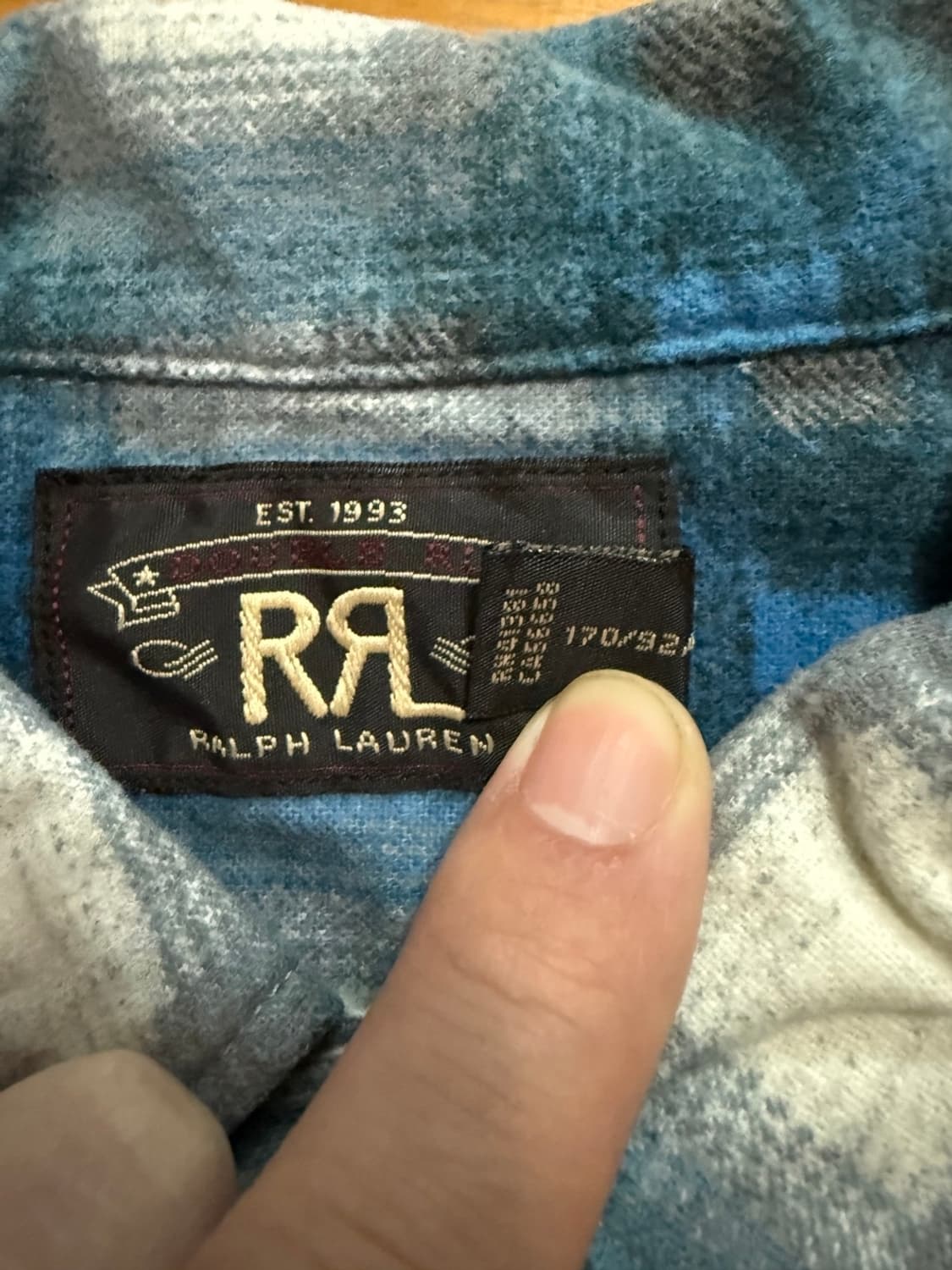 RRL Plaid Flannel Camp Shirt 상품이미지6