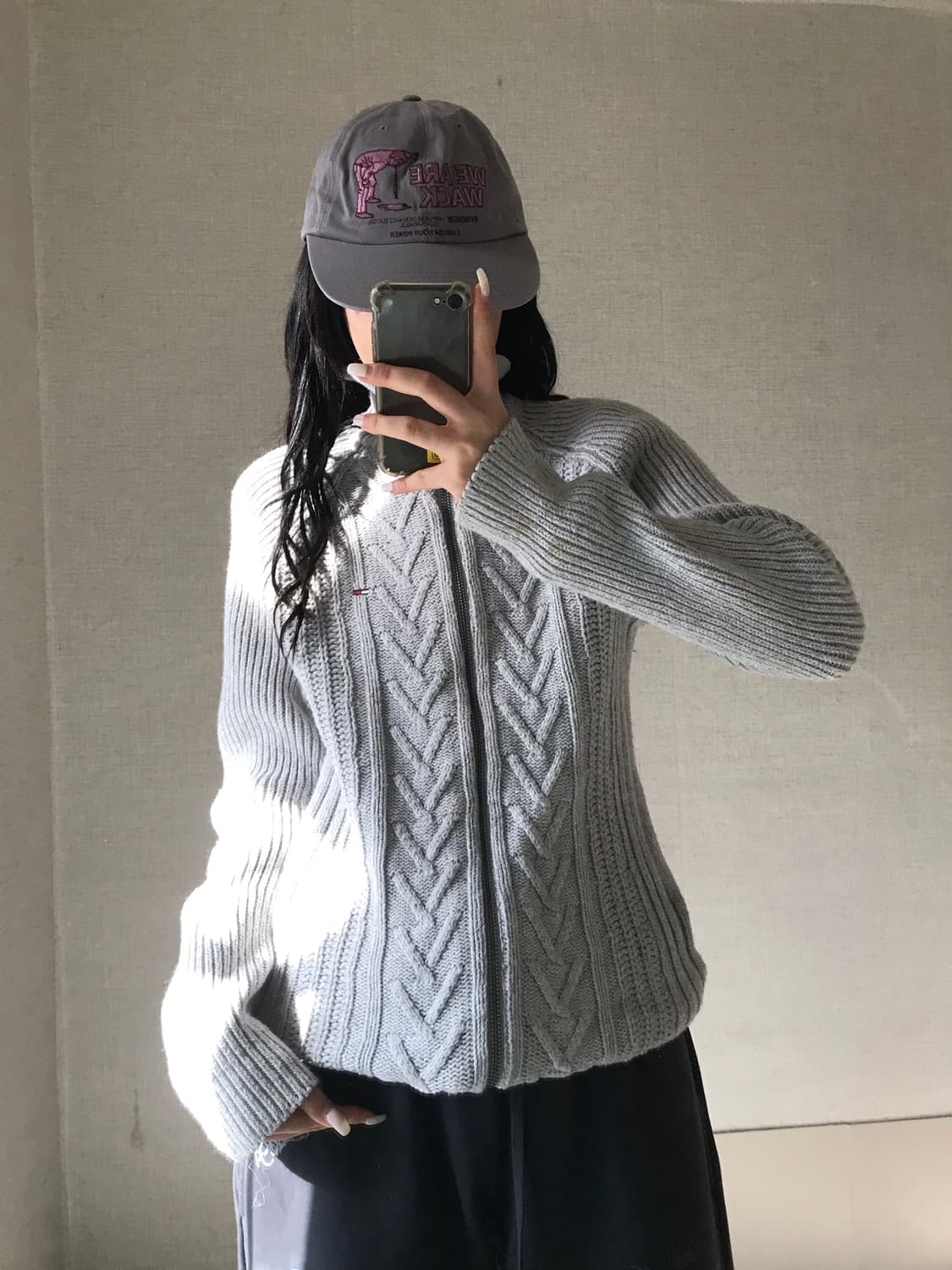 타미힐피거 오트밀 니트집업 상품이미지2