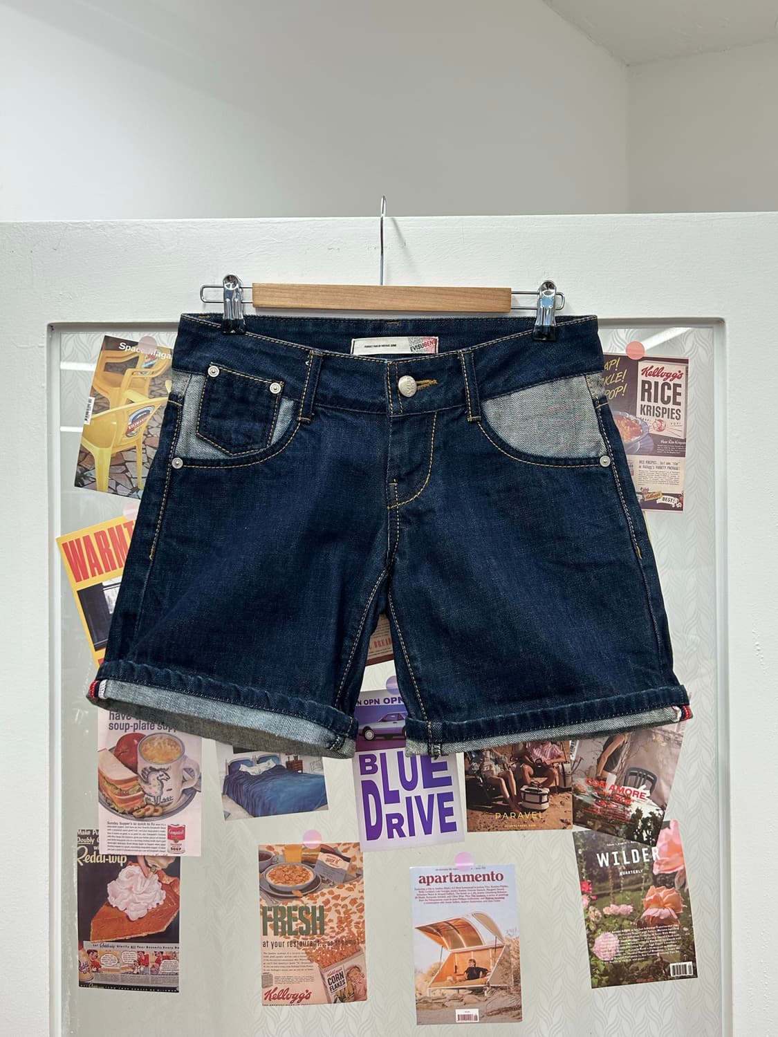 에비수 EVISU 셀비지 롤업 데님 쇼츠 28사이즈 일본빈티지 상품이미지6