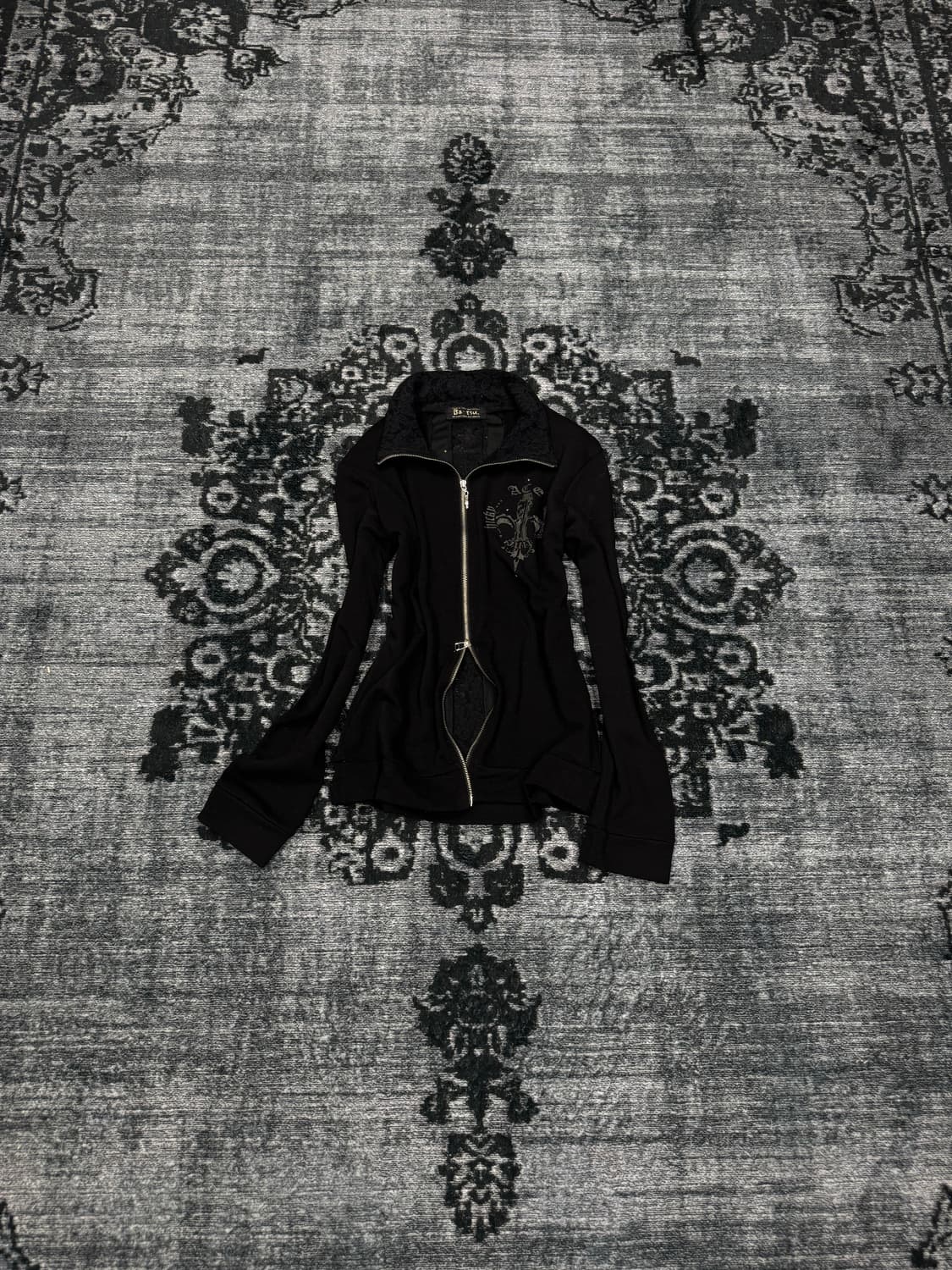 Batsu frill layered cross zip up 상품이미지2