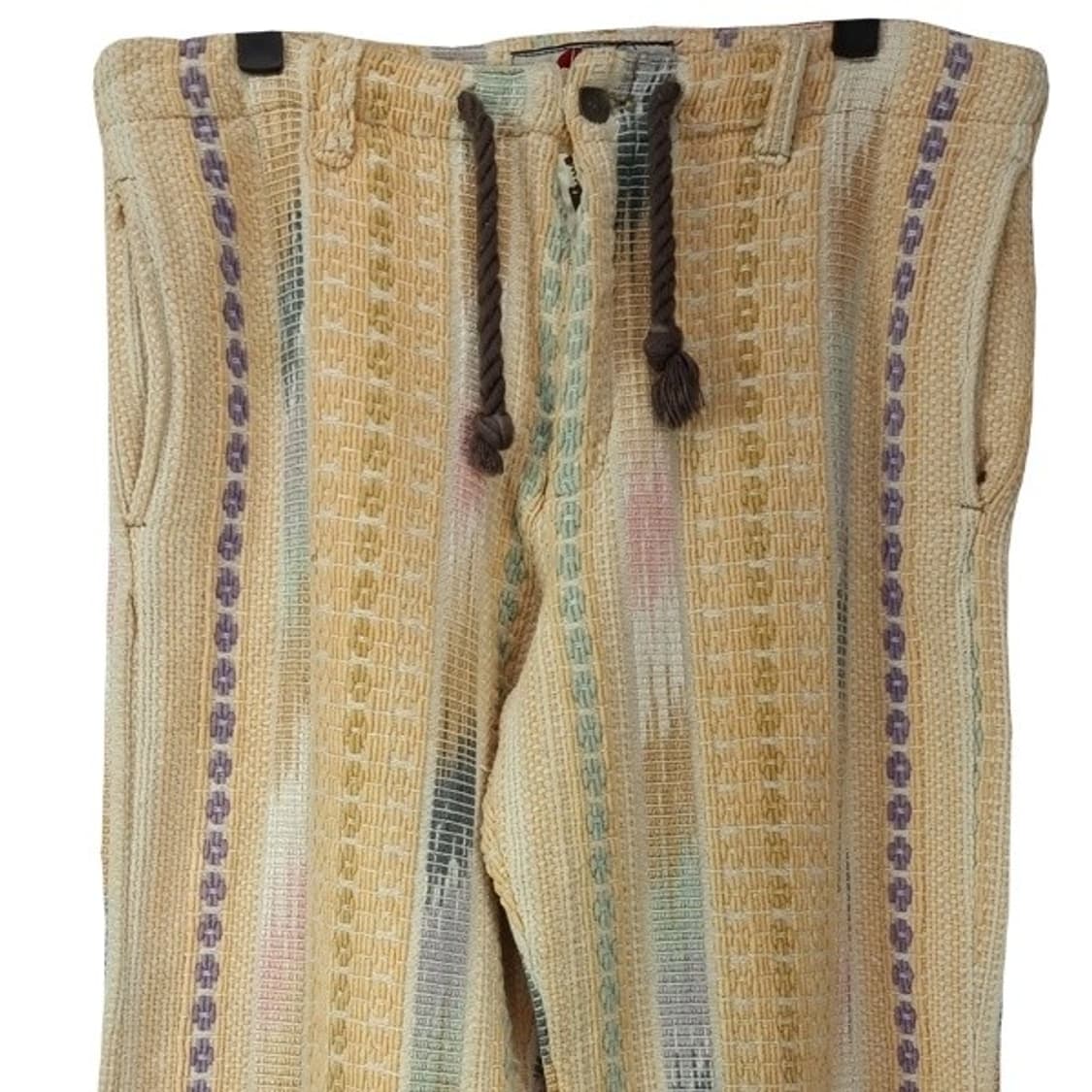 [일본빈티지] 에스닉 패턴 루즈핏 7부 니트 팬츠 M16798 상품이미지4