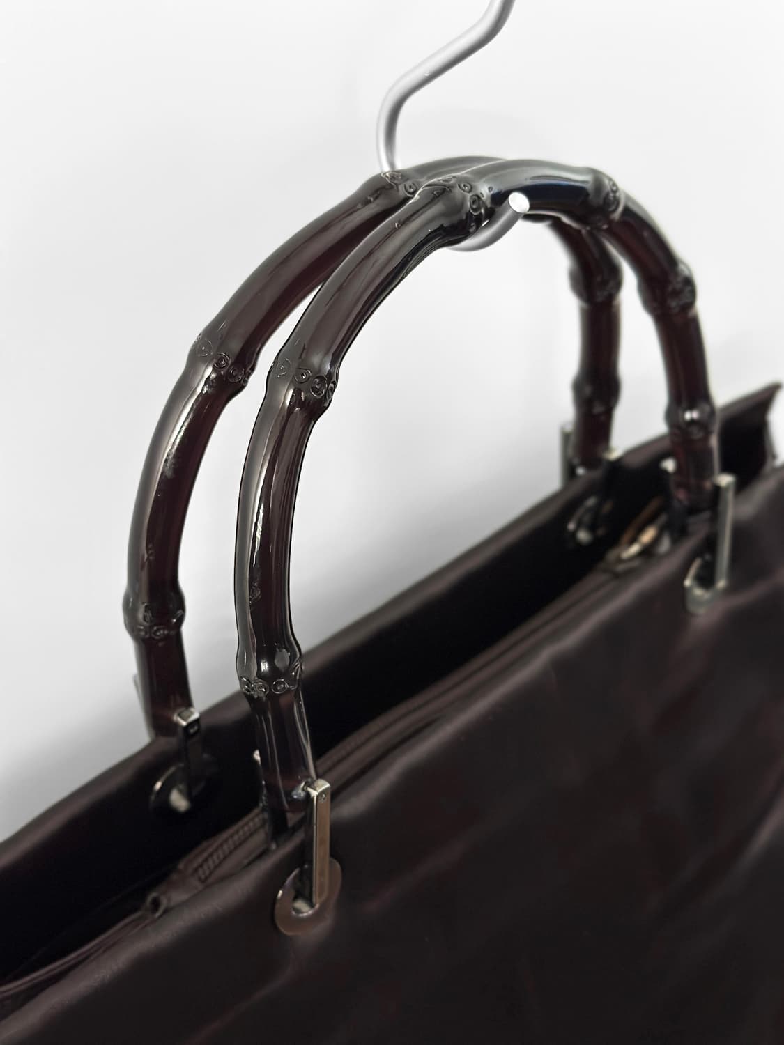 90~00s 구찌 톰 포드 뱀부 사틴 토트백 상품이미지5