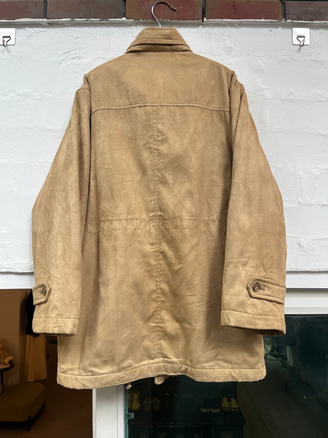 MCM 스웨이드 포켓 브라운 누빔 집업 자켓 M 상품이미지9