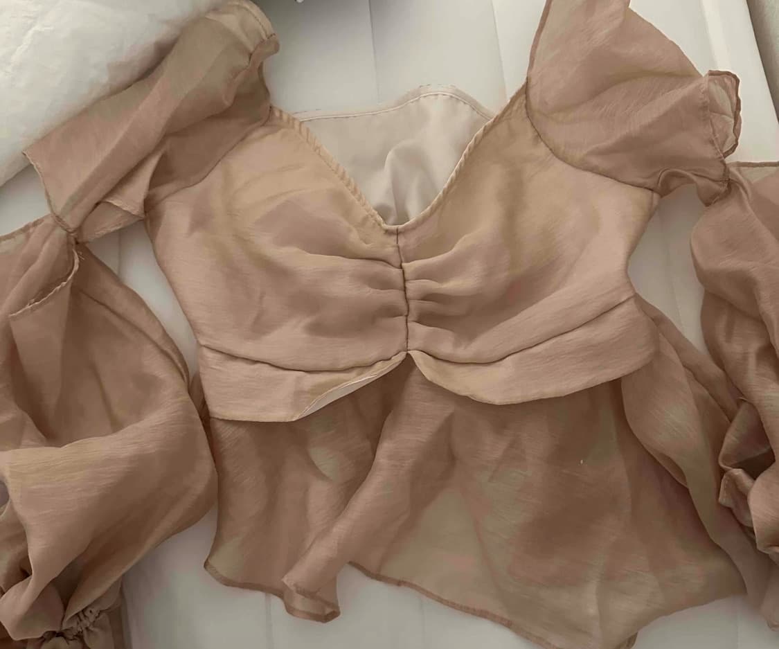 satomi radio 사토미라디오 언발 쉬폰 블라우스 상품이미지4