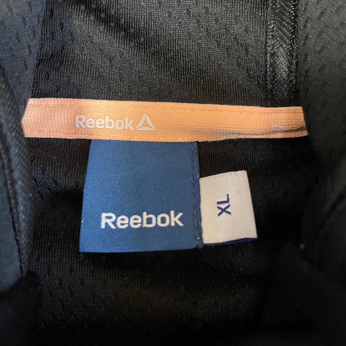 리복 블랙 후드 져지 트랙탑 XL 상품이미지6