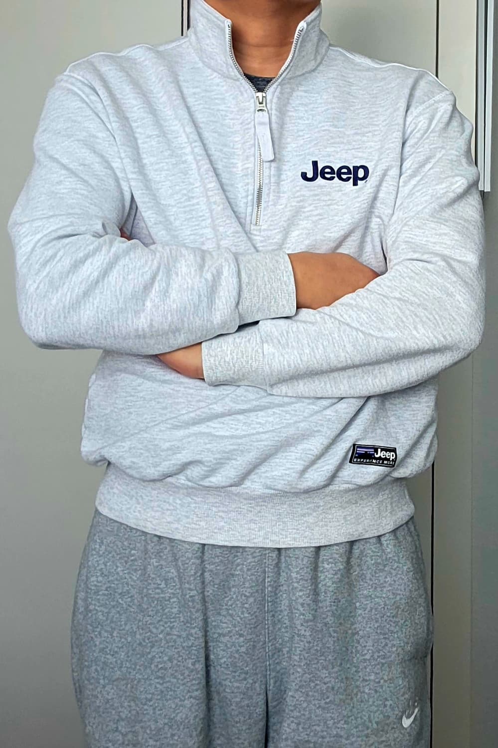 Jeep  반집업 롱슬리브 라이트 그레이 셔츠 (95~100) 상품이미지9