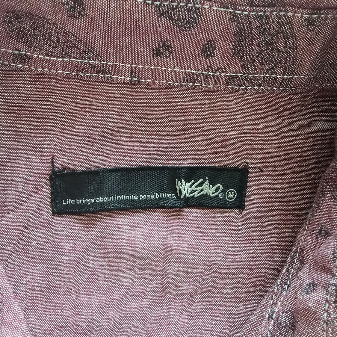 95 M 더스티핑크 MOSSIMO 페이즐리 웨스턴 셔츠  남자 여자 긴팔 상품이미지7