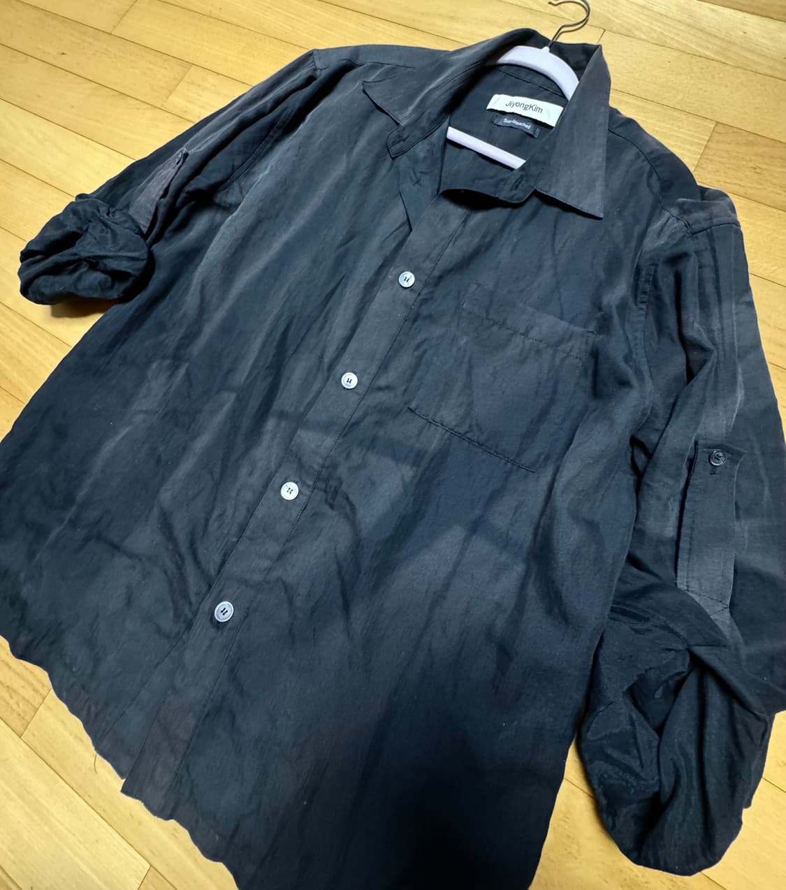 지용킴 25SS 블랙 셔츠 L 상품이미지1