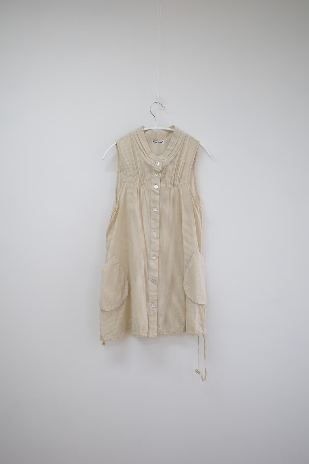 Justwave sand beige vest one-piece 상품이미지2