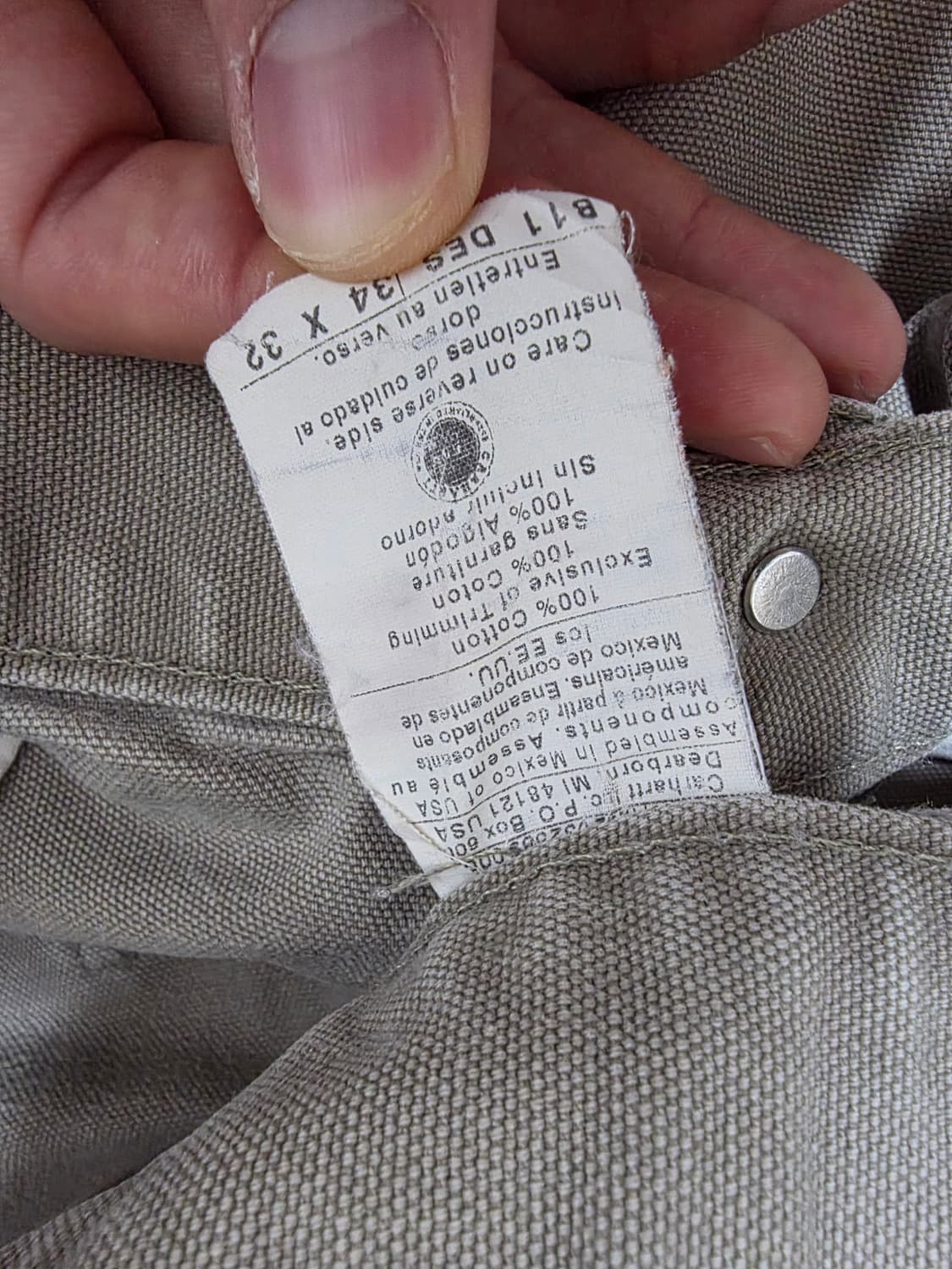 [34] 빈티지 칼하트 싱글니 덕캔버스 워크팬츠 DES 팝니다 상품이미지4