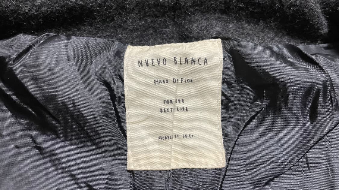 JPN 일본 빈티지 y2k 모리걸 플라워 자수 디테일 노카라 라운드 자켓 상품이미지7