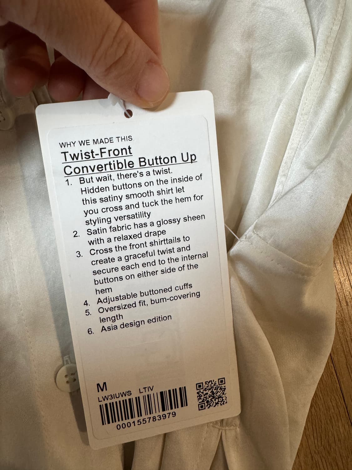 새상품 룰루레몬 트위스트 프런트 컨버터블 버튼업 상품이미지9