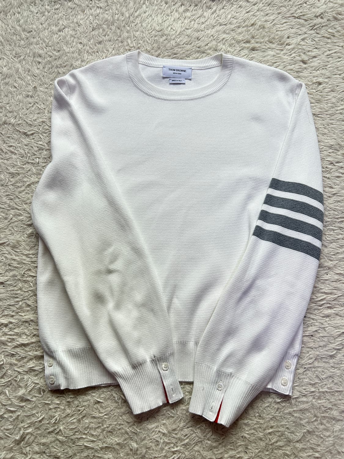[4size, 새상품급] 톰브라운 밀라노스티치 니트 화이트 상품이미지1