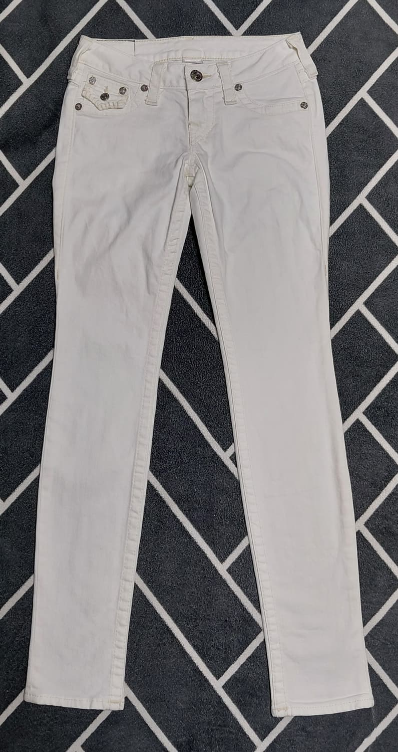 [정품/새상품급] 트루릴리전 휩스티치 화이트 스킨니 데님 (25사이즈) 상품이미지2