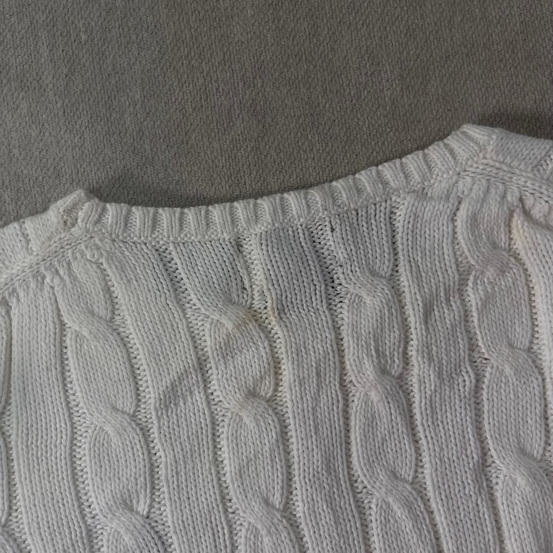 W 95 폴로 랄프로렌 백화점 신형 꽈베기 화이트 니트 상품이미지6