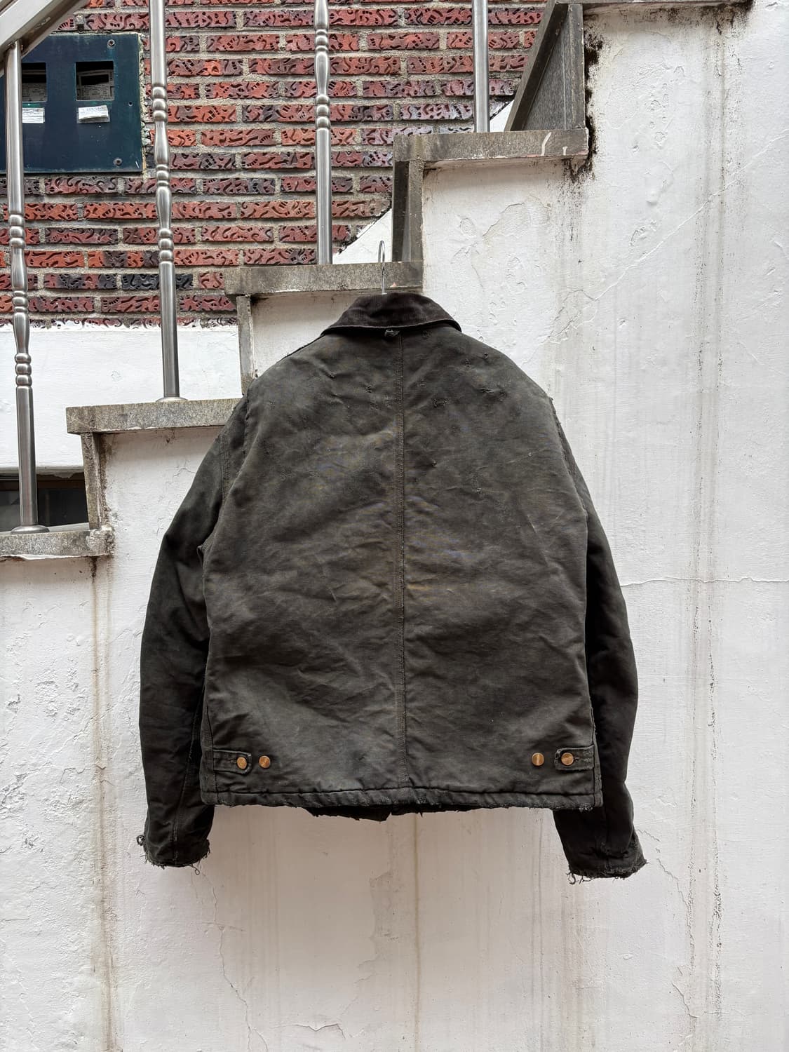 칼하트 j22 모스그린 다잉 커스텀 아크틱 자켓 상품이미지6