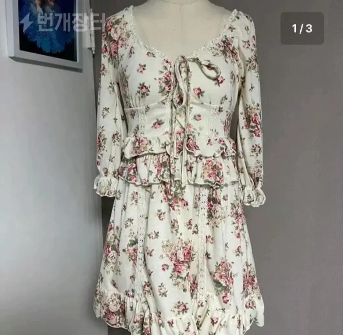 핀터깔 리즈리사 원피스 오프숄더 튜닉 빈티지 히메갸루 모리걸 히메카지 상품이미지2