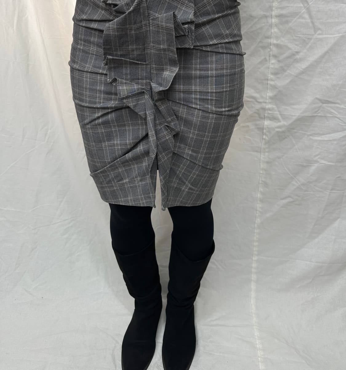 이자벨마랑 체크 러플 스커트 36 상품이미지1