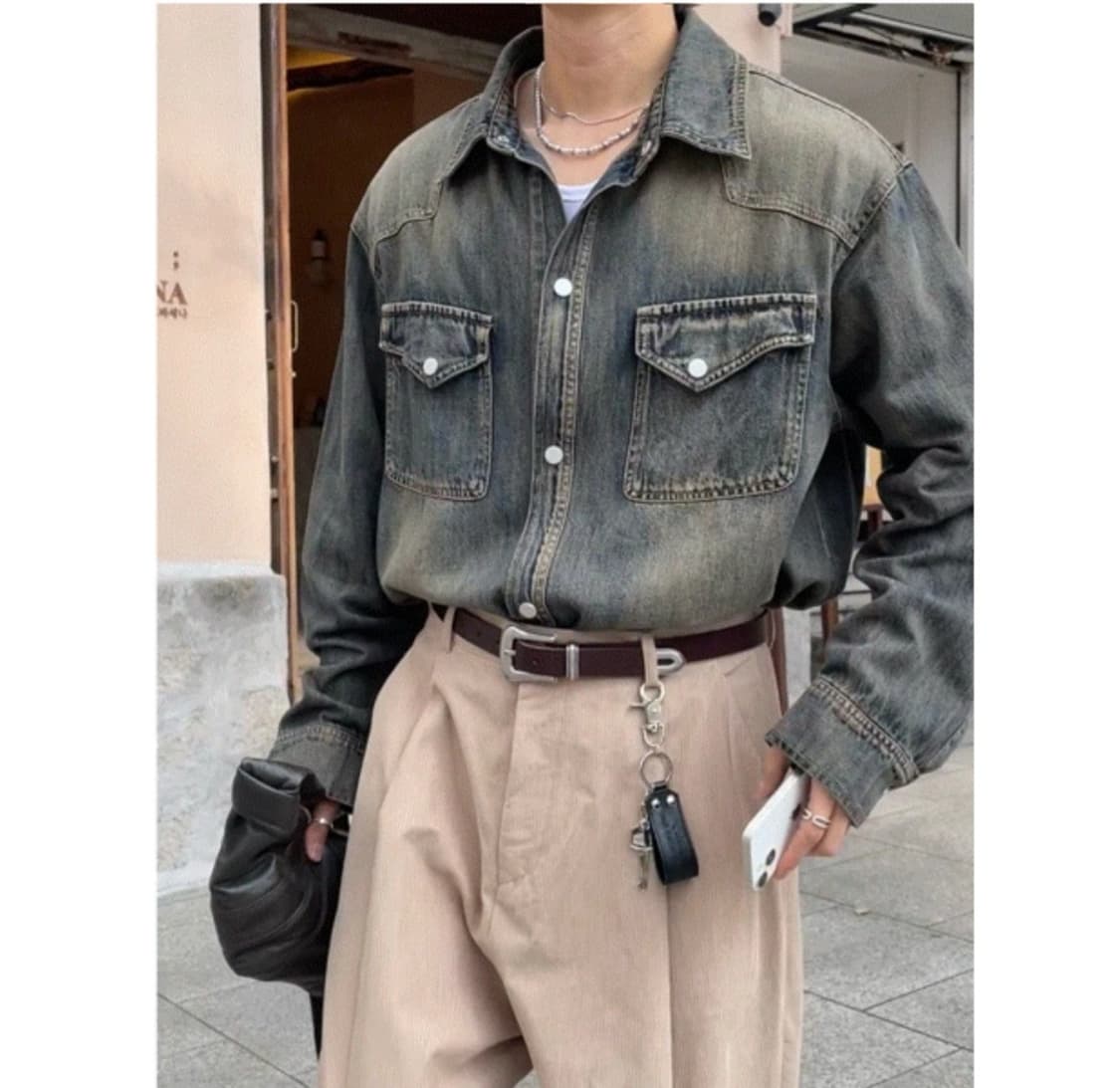 웨스턴 데님 셔츠 상품이미지3