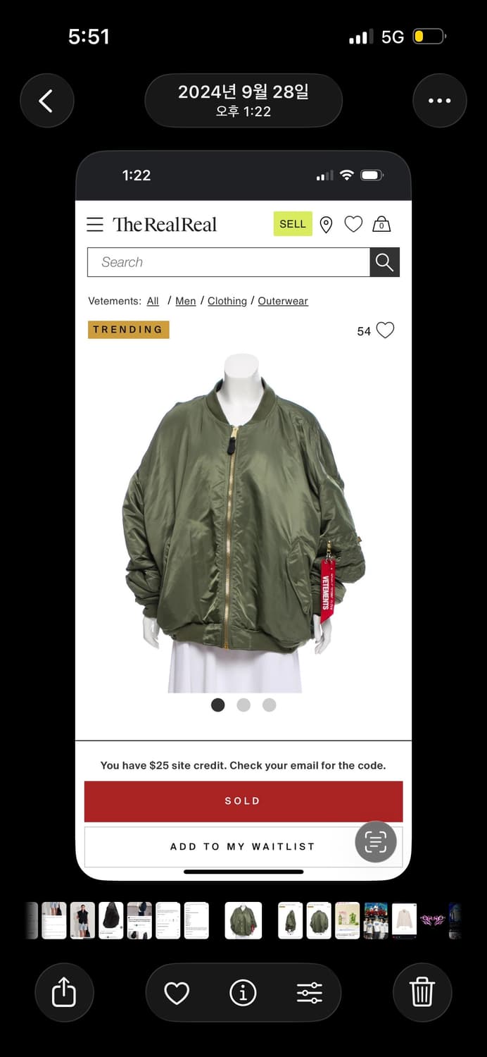 (급처) 베트멍 알파인더스트리 봄버 m 상품이미지8