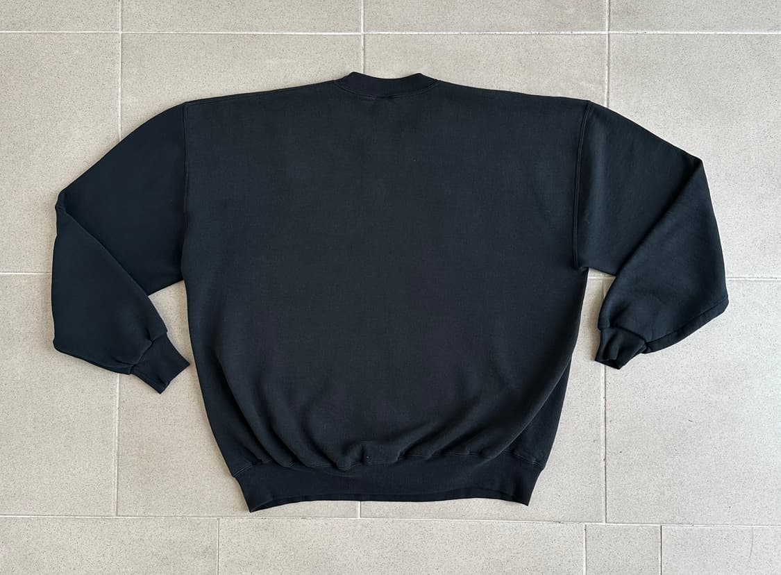 90s 빈티지 러셀 스웻셔츠 블랙 XXL USA 상품이미지2