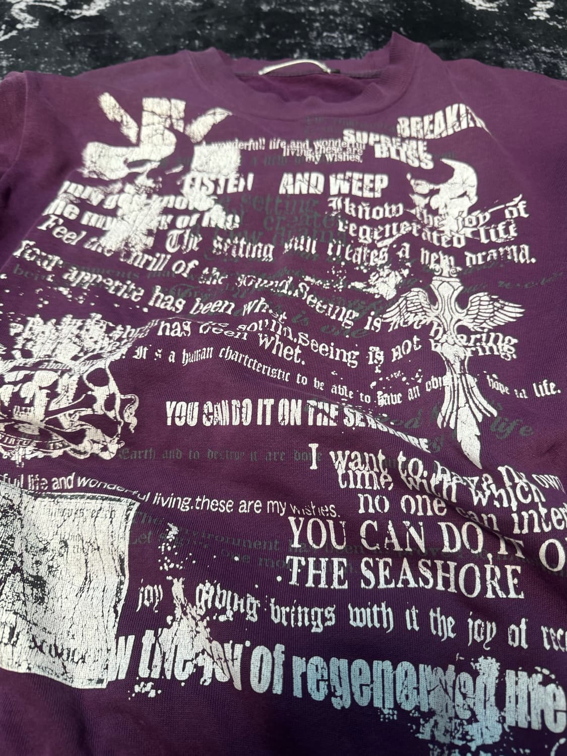 Punk Style Printed Detail Tee 상품이미지2