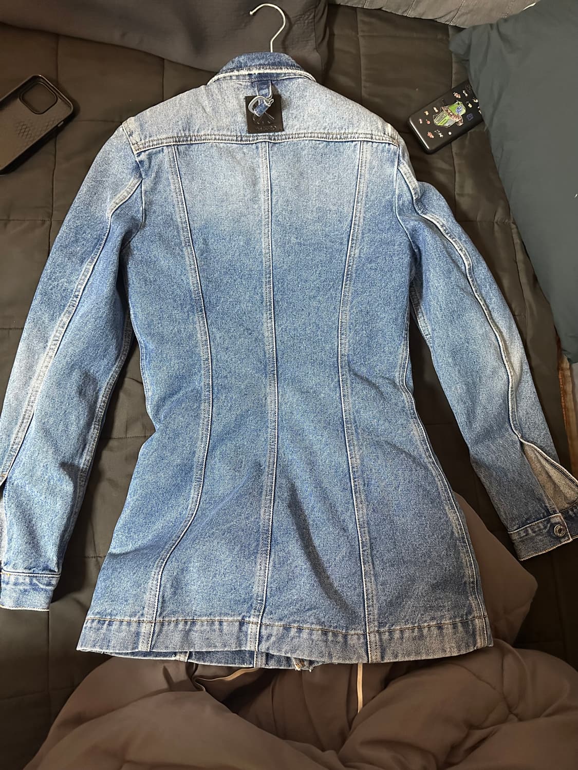 [새상품,40] 오프화이트 데님 카고 미니 드레스 상품이미지4