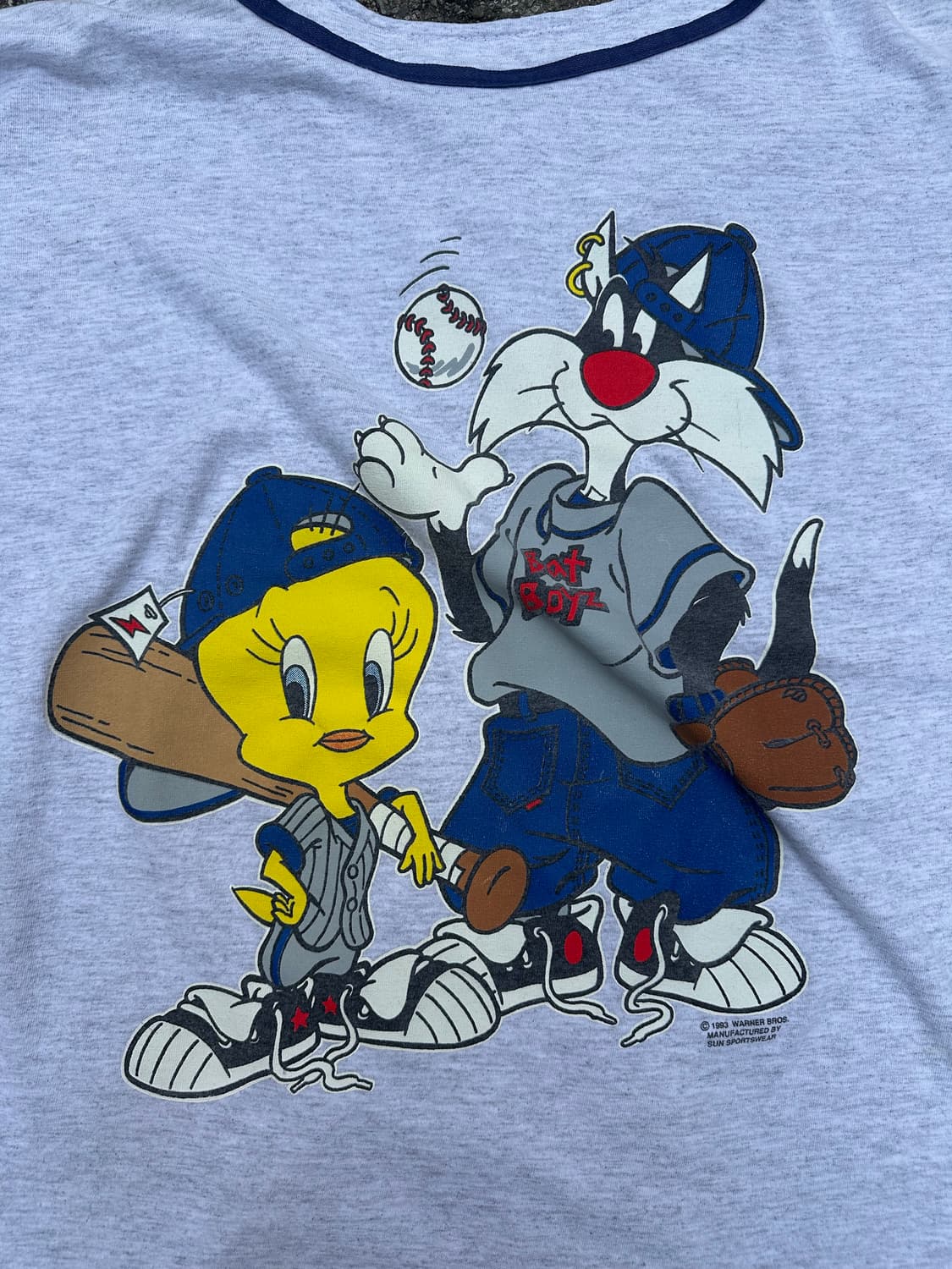 빈티지 90s 루니툰즈 베이스볼 셔츠  상품이미지4
