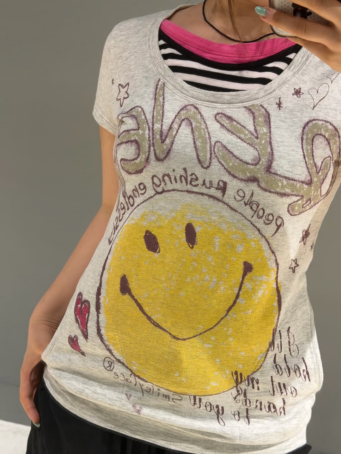 3-layered smile point printing tee 상품이미지3