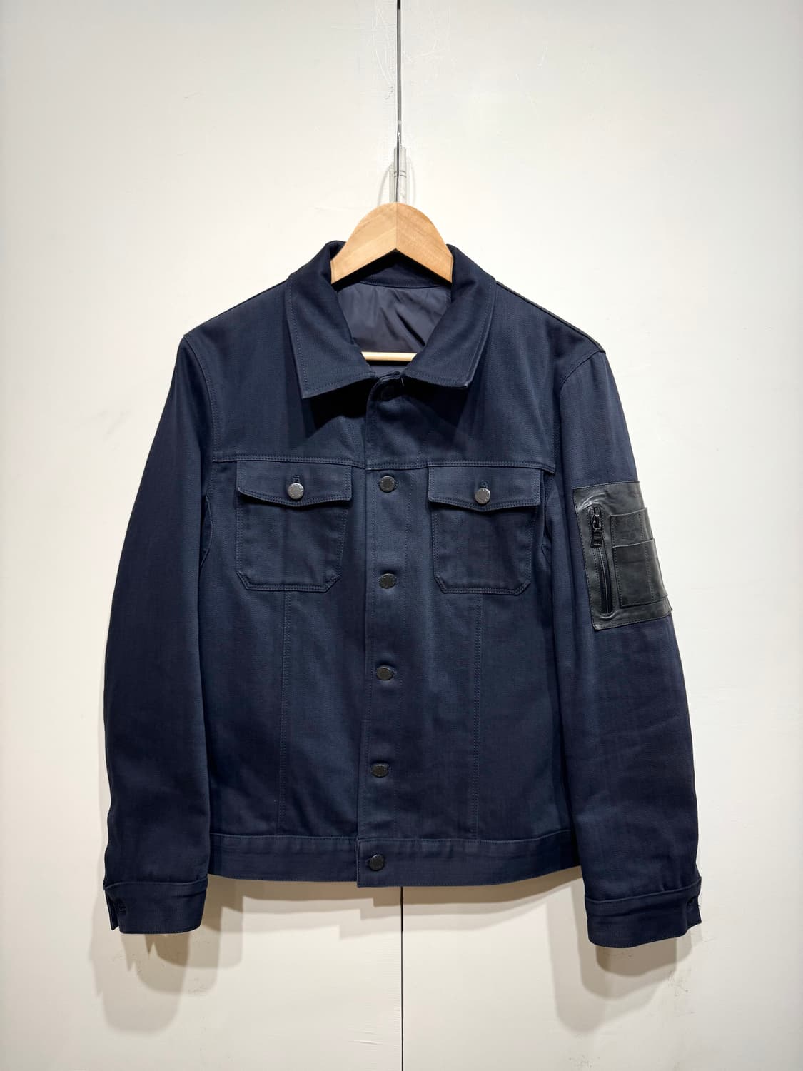 PRADA 프라다 암 레더 포켓 트러커 자켓 상품이미지1