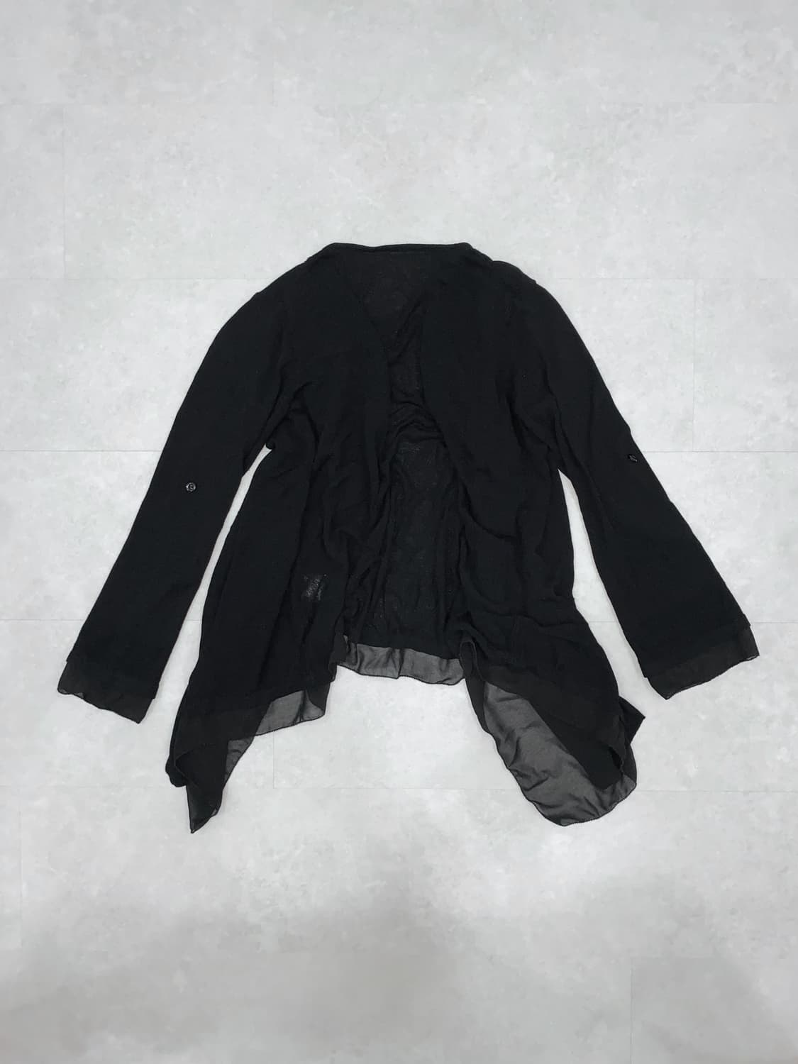 Sheer draped cardigan 상품이미지2