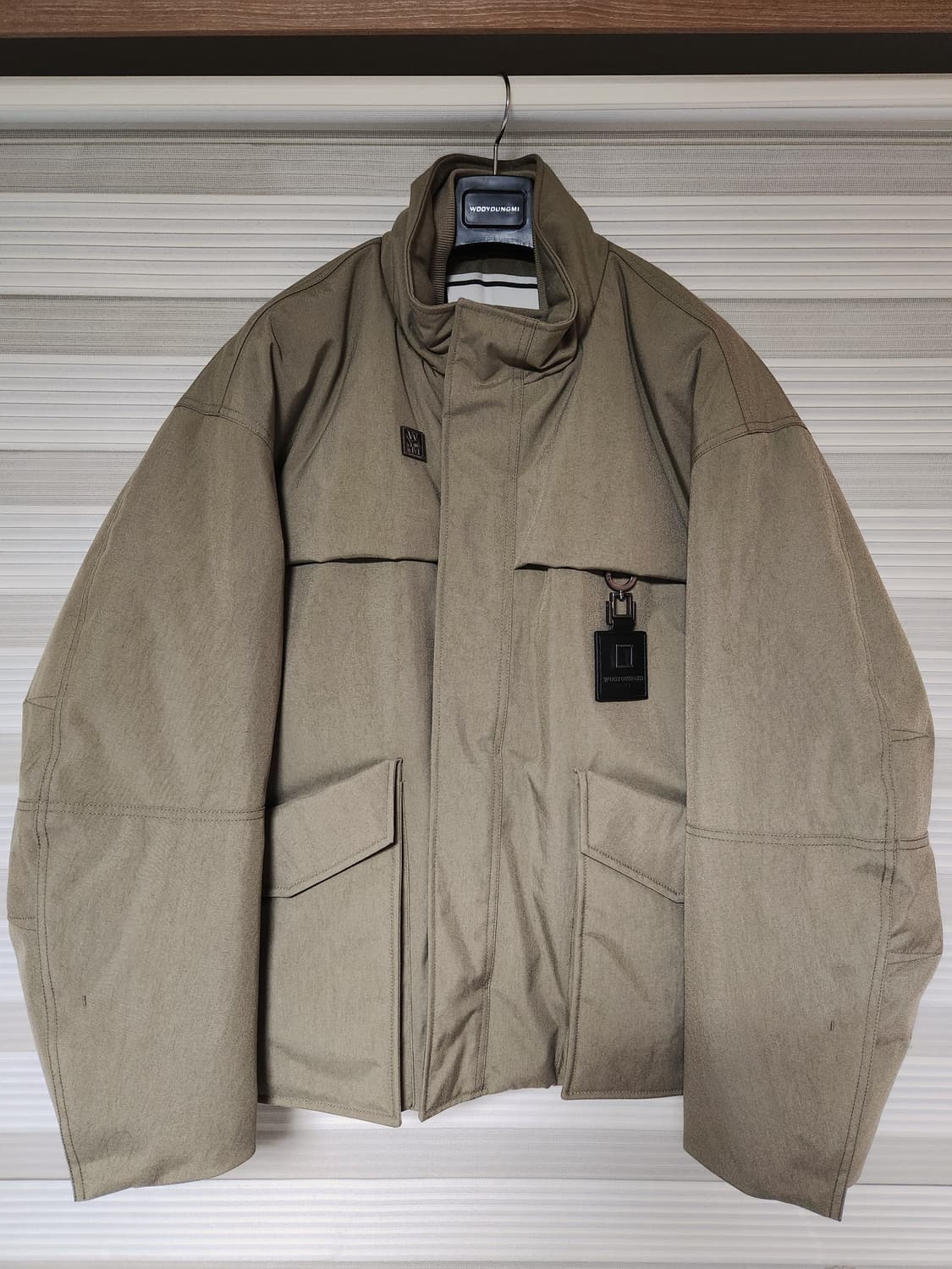 우영미 코듀라 패딩 점퍼 베이지 48 상품이미지1