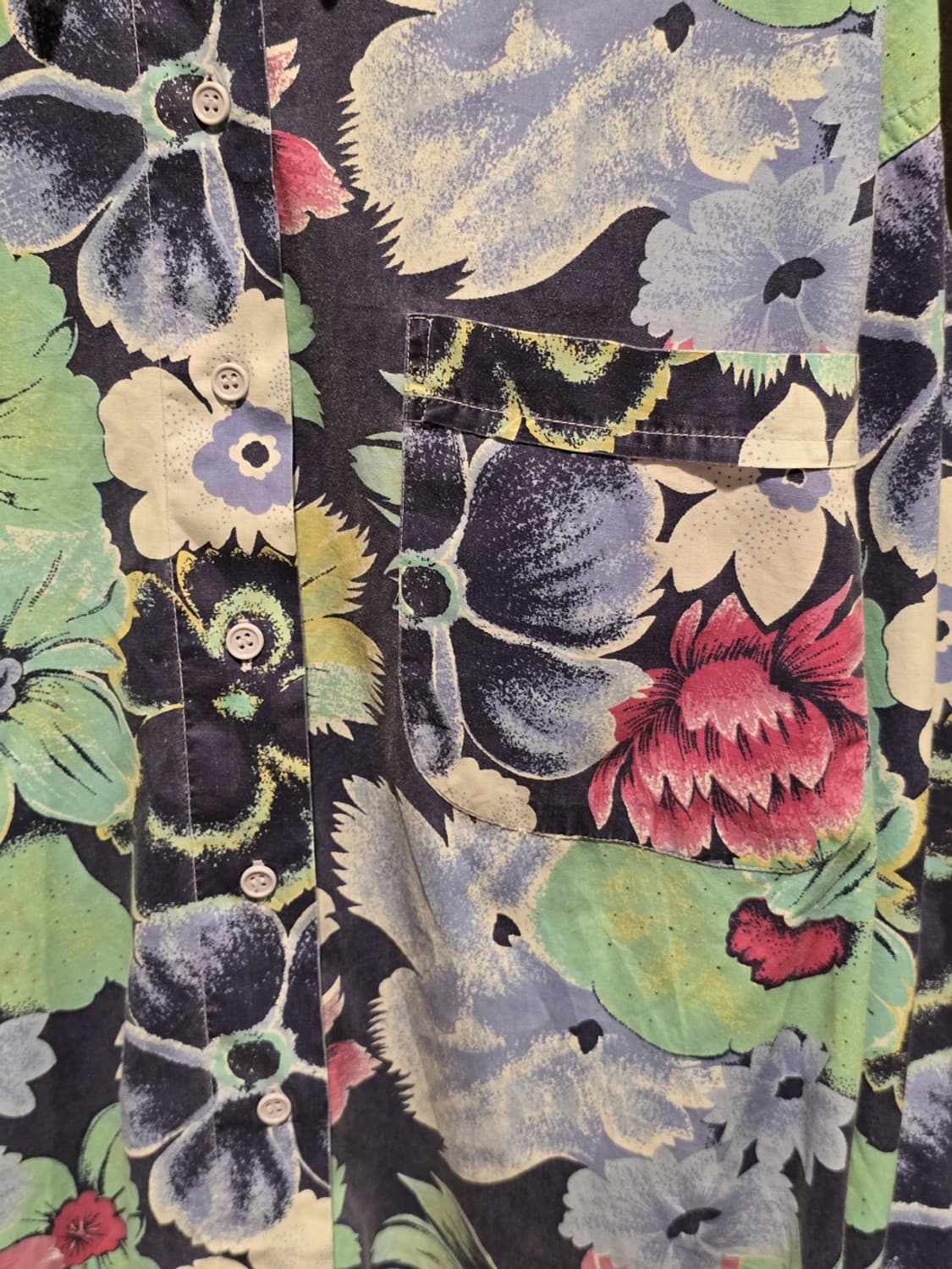 90s 3 Suisses Floral Print Shirt 상품이미지2
