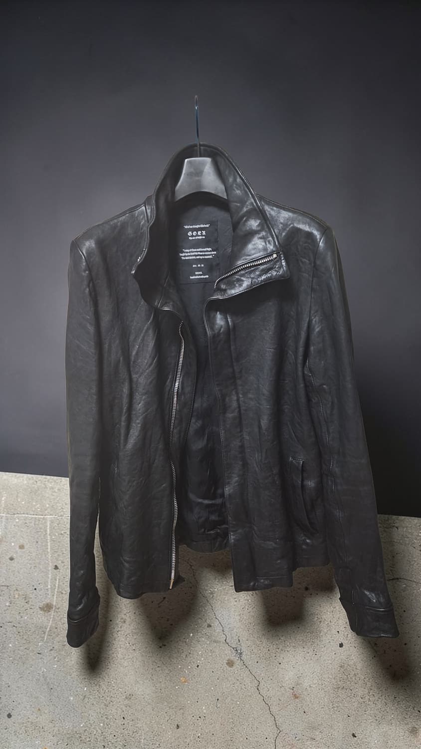 고어 GORE 블랙 레더 자켓 44 상품이미지3
