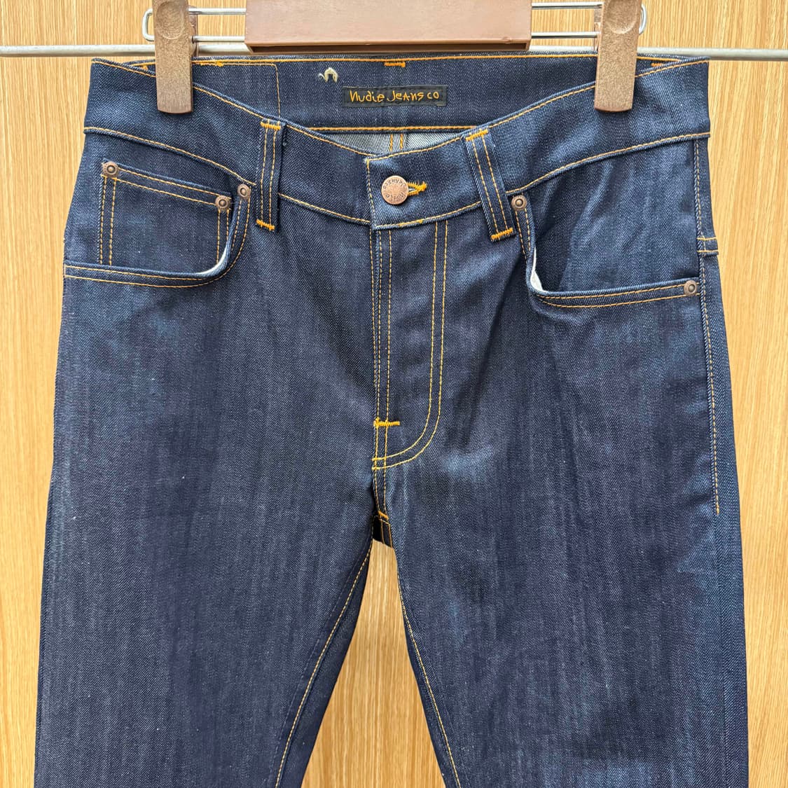 누디 진스 씬핀 데님 팬츠 워싱 오가닉 스크래치 다크 인디고 상품이미지4