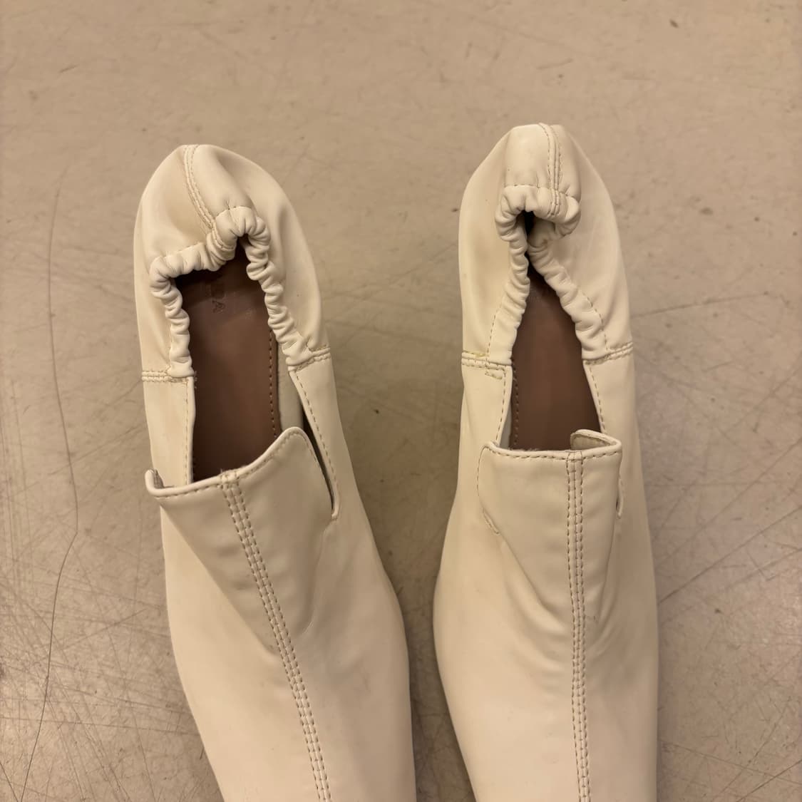 빈티지 셔링 아이보리 하이힐 상품이미지2